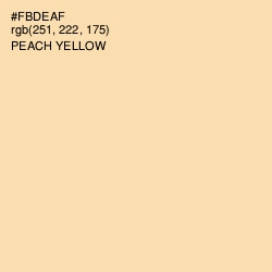 #FBDEAF - Peach Yellow Color Image